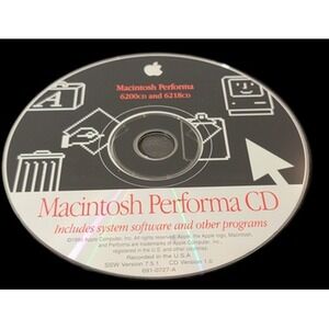 Apple Macintosh Performa CD System Software 7.5.1 for 6200CD 6218CD Vintage OS